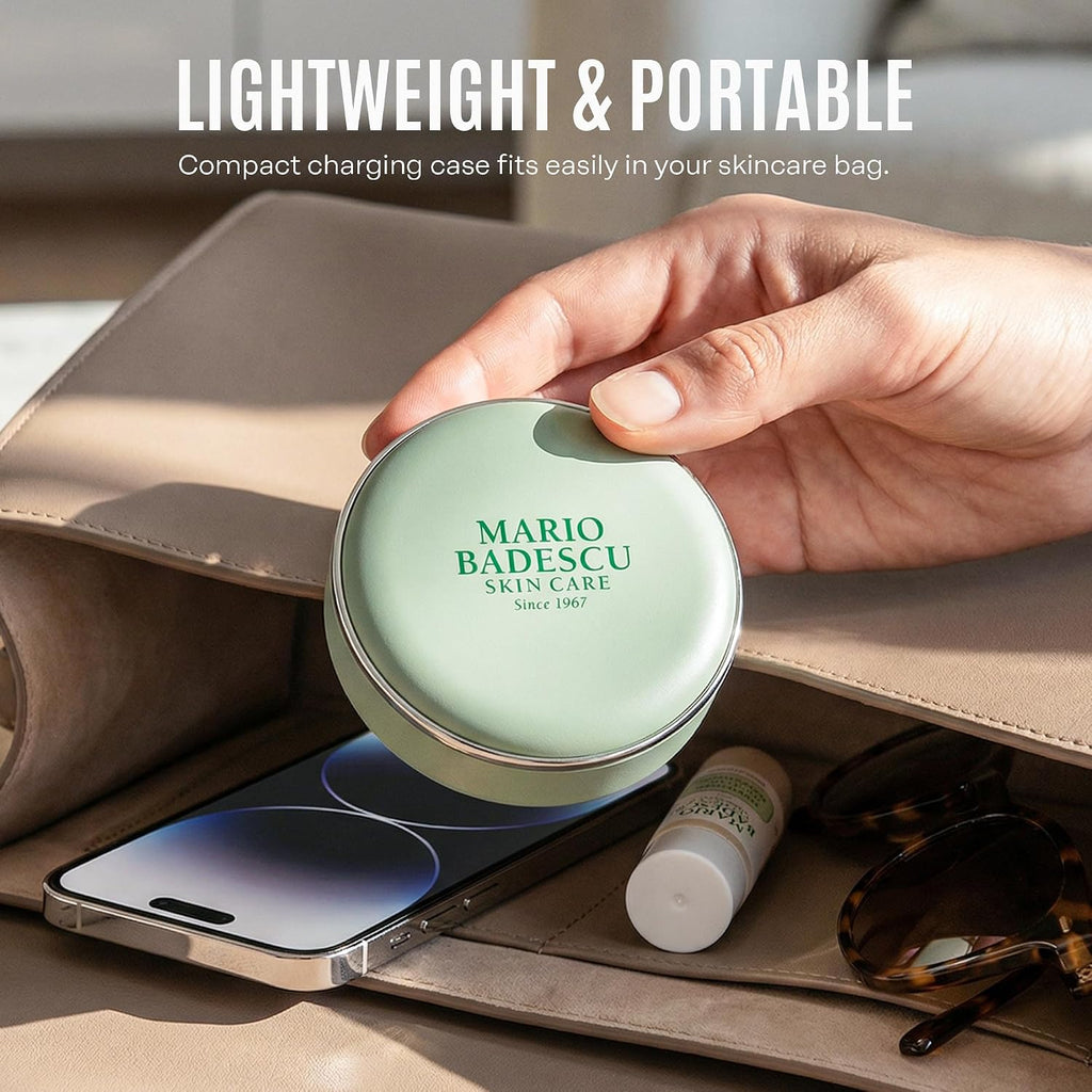 Mario Badescu Red Light + Ems Under Eye Patches – Rechargeable Led & Microcurrent Under-Eye Device With Reusable Patches To Help Reduce Puffiness & Smooth The Look Of Fine Lines
