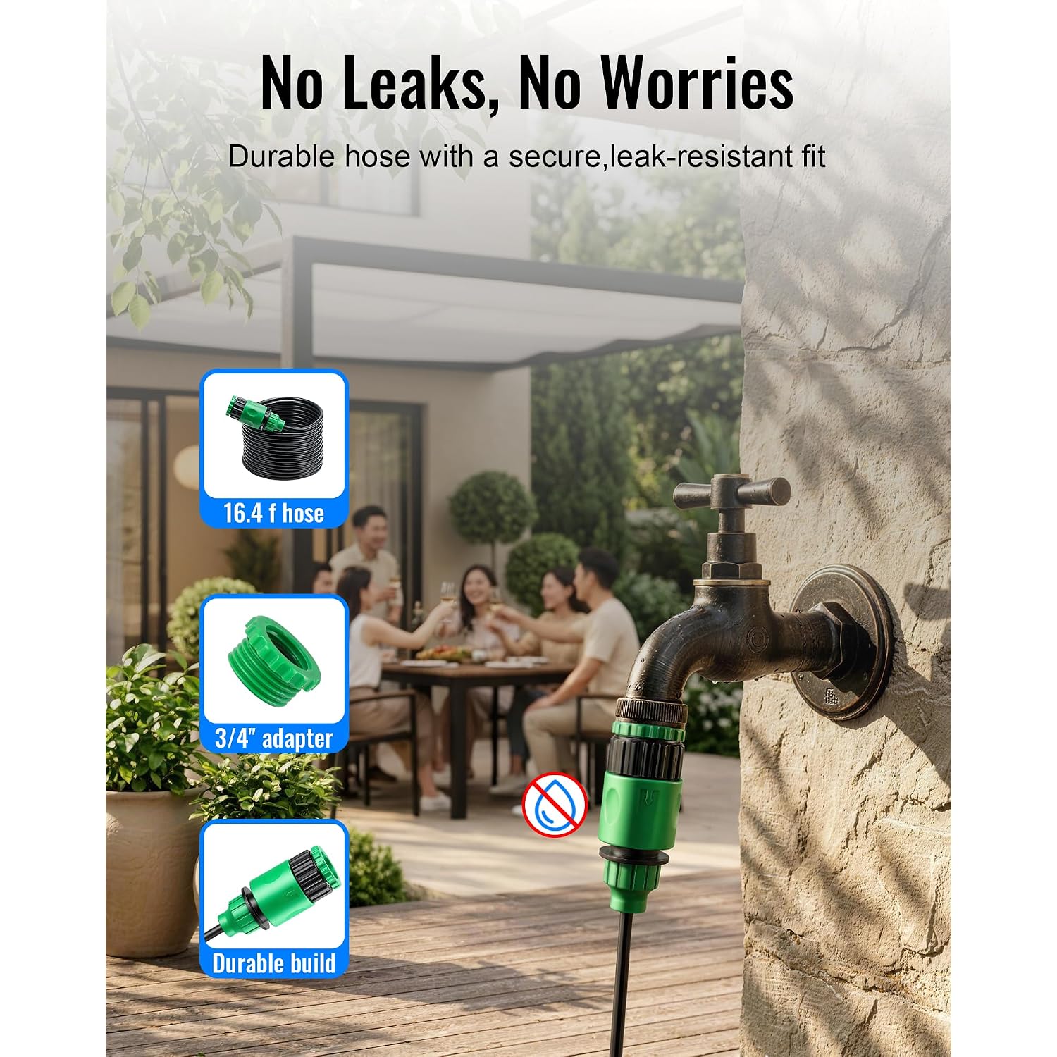 Magnetic Outdoor Misting Fan Kit, Upgraded Fan Mister Kit For Outside, Triple Nozzle Design, 16.4Ft Misting Line, Misting Cooling System For Patio, Backyard, Pool (Fans Not Included)