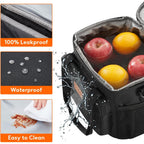 Lifewit Medium Lunch Bag, Insulated Lunch Box, Soft Cooler Cooling Tote for Adult Men Women, Black 12-Can (9L)