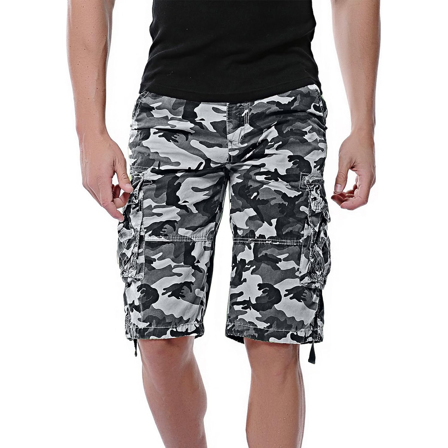 Men'S Camo Cargo Shorts Cotton