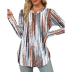 Ofeefan Long Sleeve Shirts For Women Crewneck Basic Tunic Tops Loose Fit Dressy Early Fall Fashion Clothes 2026