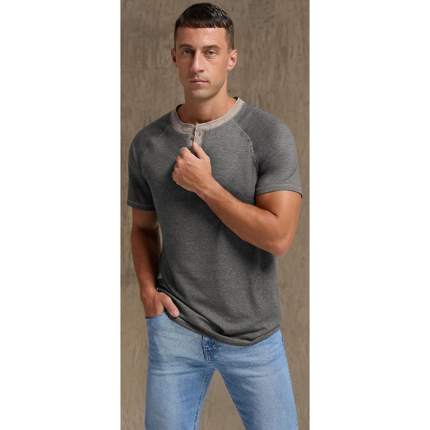 Sailwind Mens Henley Long/Short Sleeve T-Shirt Cotton Casual Shirt