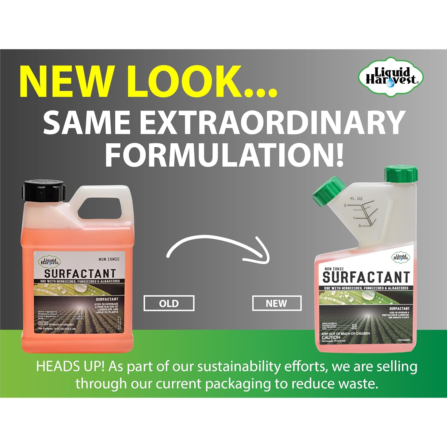 Concentrated Surfactant For Herbicides Non-Ionic 16Oz, Increase Product Coverage, Increase Product Penetration, Increase Product Effectiveness