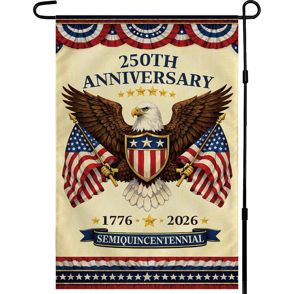 4Th Of July Decorations - 250Th Anniversary Garden Flag | Fourth Of July Decor Patriotic Usa Banner,1776-2026 America Merchandise Accessories For Garden Yard Porch Patio Lawn Outdoor Outside