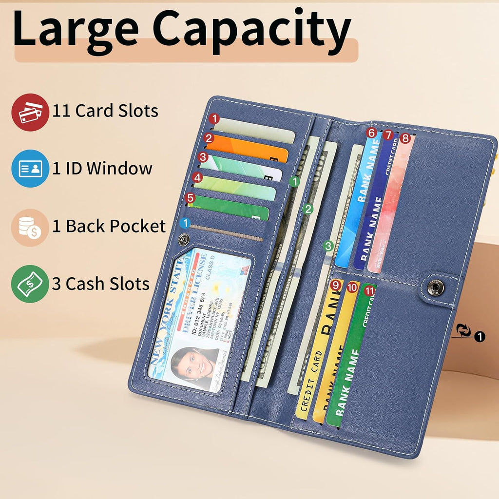 Ultra Slim Thin Wallet For Women Bifold Leather Rfid Blocking Designer Credit Card Holder