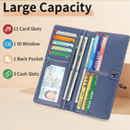 Ultra Slim Thin Wallet For Women Bifold Leather Rfid Blocking Designer Credit Card Holder