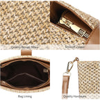 RNIEGA Small Straw Crossbody Bag for Women Woven Summer Shoulder Phone Purse Beach Handbag for Vacation