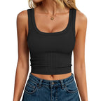 ANRABESS Womens Crop Tank Tops, Soft Breathable Ribbed Slim Fit, Comfy for Basic,Casual,Going Out&Daily Wear