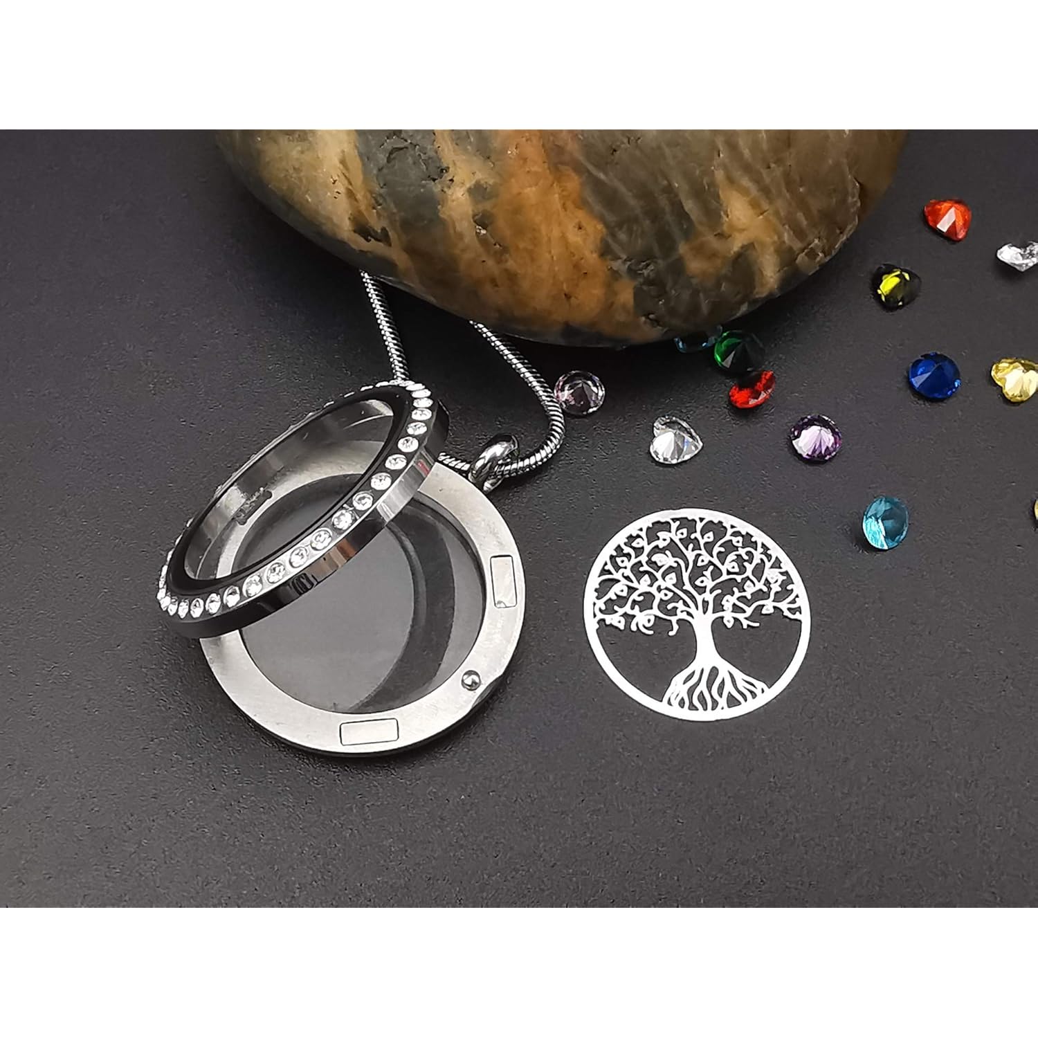GOKING Family Tree of Life Floating Locket