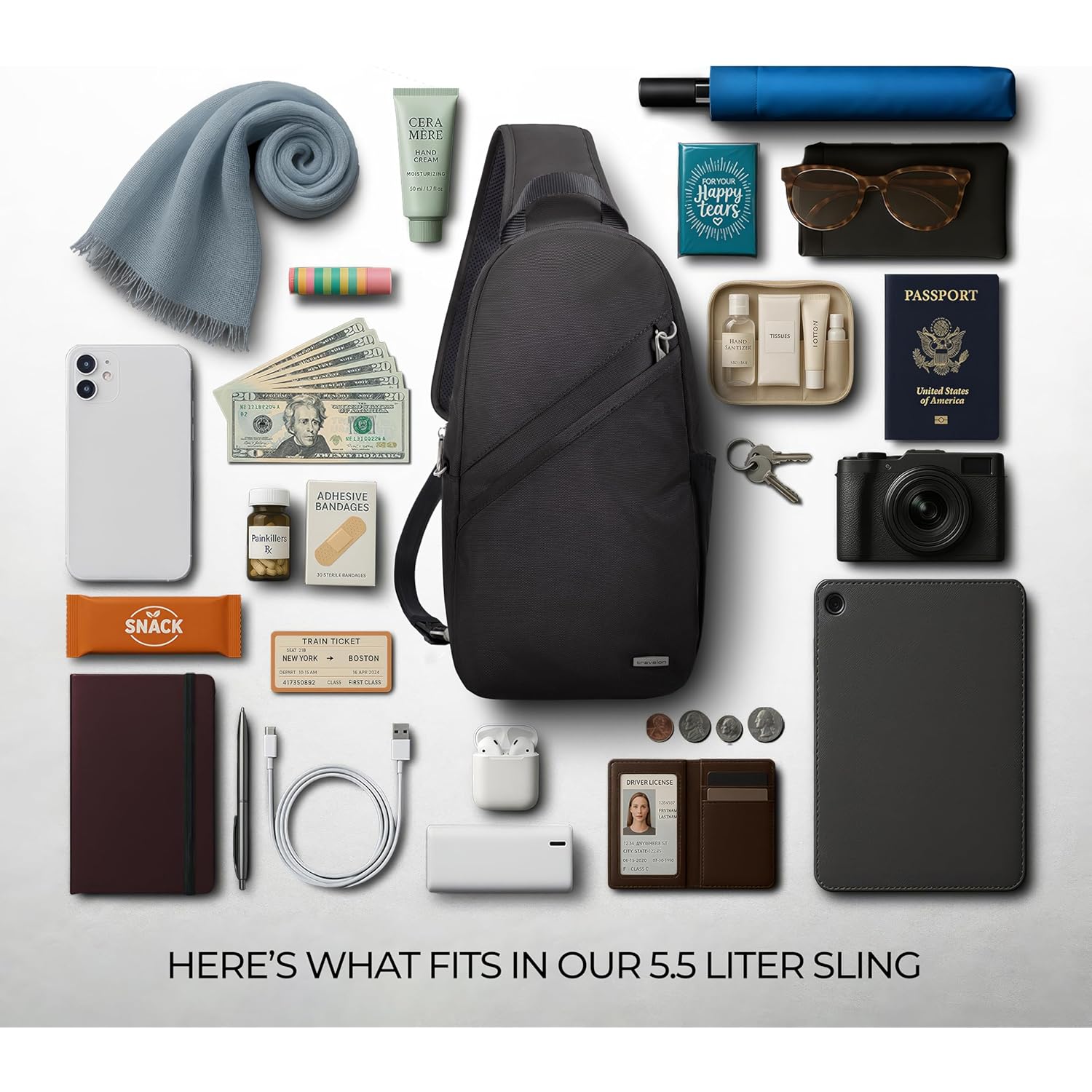 Travelon Anti-Theft Classic Sling Bag