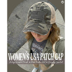 Funky Junque Trucker Hat For Women - Distressed Western Camo Baseball Cap, Mesh Adjustable Trendy