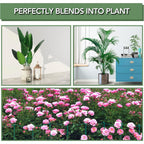 12 Pack 16 Inch Metal Plant Support Stakes For Outdoor Plants And Flowers | Peony Cages And Supports, Flower Stakes, Includes 15 Pcs Twist Ties, Sturdy, Rust-Proof, Easy To Install, Durable