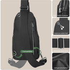 befen Genuine Leather Sling Bag for Women Anti-Theft Crossbody Chest Bags Fanny Packs for Travel with RFID Card Slots