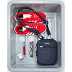 Baggallini Securtex® Anti-Theft Mini Everything Crossbody Bag, 6.3"X8.25" Rfid, Locking Zippers & Cut-Resistant Strap