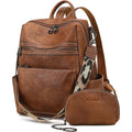 AGLOD Leather Backpack Purse for Women Designer Ladies Shoulder Bag Fashion Faux Work Travel Handbags