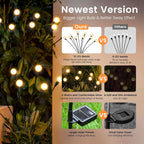 Solar Garden Lights, 2Pack 20Led Swaying Solar Lights Outdoor | Warm White Firefly Outdoor Decorative Lights, Garden Decor, Yard, Patio, Pathway Decoration Gardening Gifts For Women