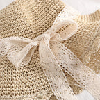 Summer Beach Sun Straw Hats For Women Wide Brim Packable Travel Bucket Hats Upf 50+
