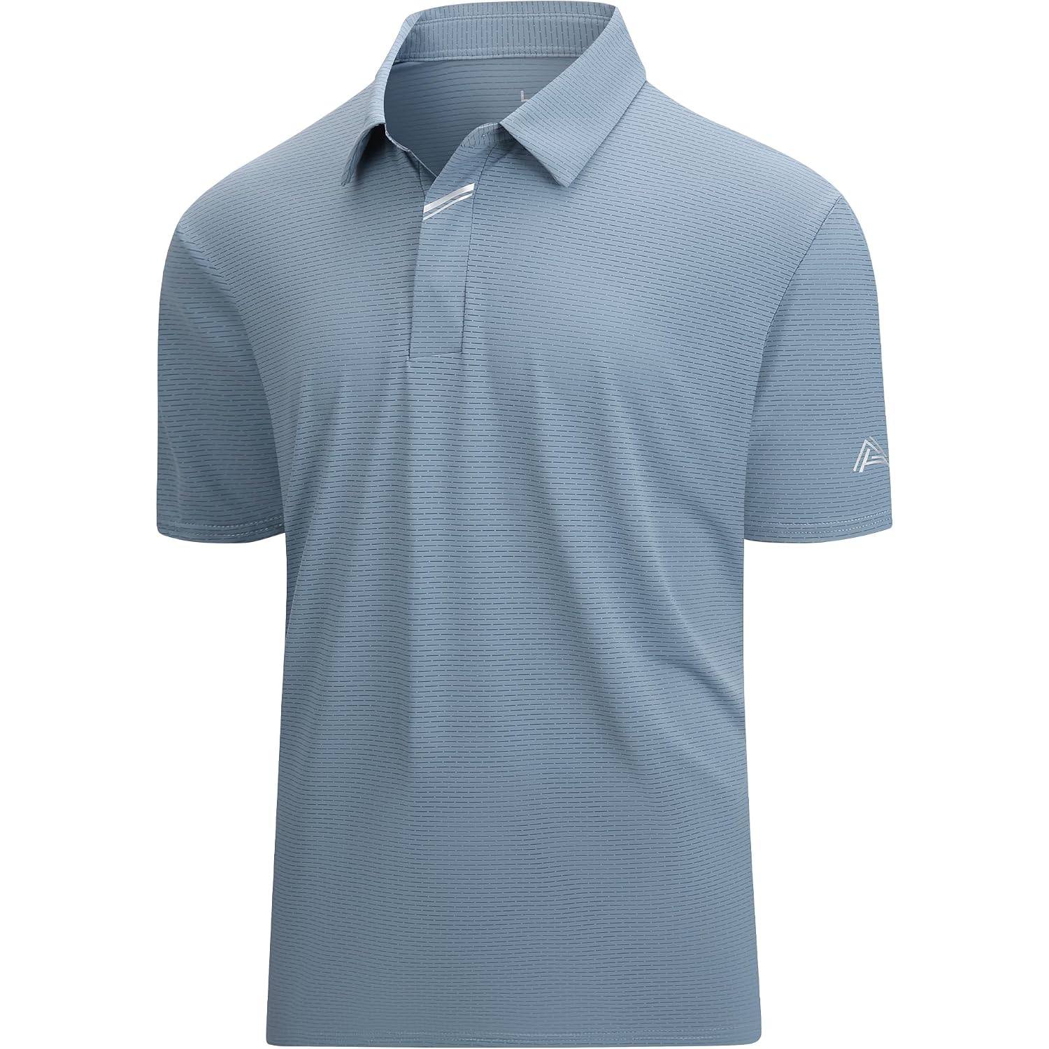 Esabel.C Jacquard Golf Shirts For Men Moisture Wicking Short Sleeve Performance Dry Fit Active Mens Polo Shirts