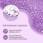 2Pcs Gel Eye Mask Reusable Cold Therapy Gel Bead Eye Mask For Puffiness/Dark Circles/Eye Bags/Dry Eyes/Headaches/Migraines/Stress Relief, Cooling Compress (Purple)