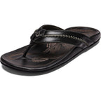 Olukai Mea Ola Men'S Leather Beach Sandals, Soft & Durable Flip Flops, Arch Support & Comfort Fit, Enhanced Grip & Traction