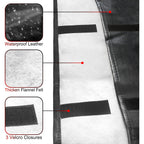 Table Leaf Storage Bag Padded 2 Pack, Waterproof Heavy Duty Dining Table Leaf Bag With Adjustable Closure, 51X 28In Extra Thick Flannel Backing Table Leaf Cover, Fit 48X24In Leaves, Black