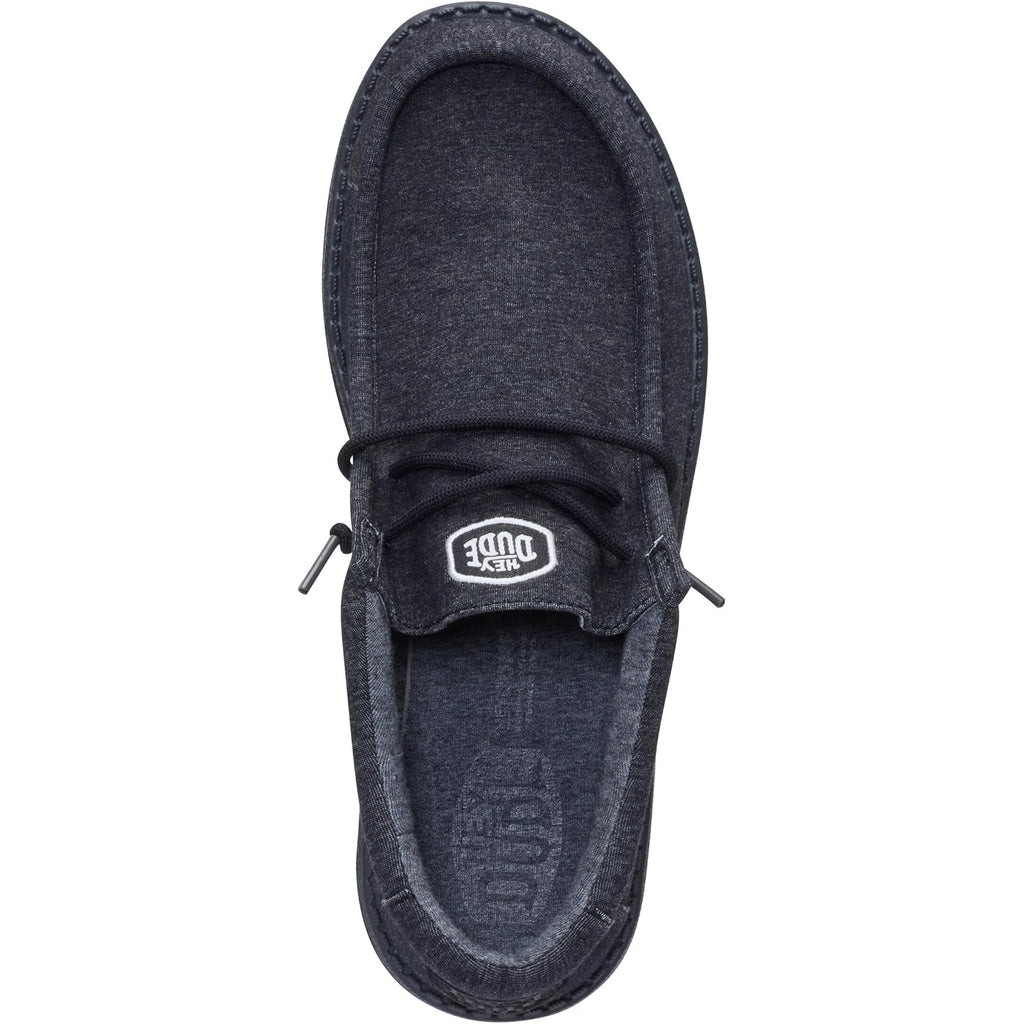 Heydude Men'S Wally Stretch Jersey Slip On Shoes | Lightweight Comfortable Travel Loafers With Elastic Laces