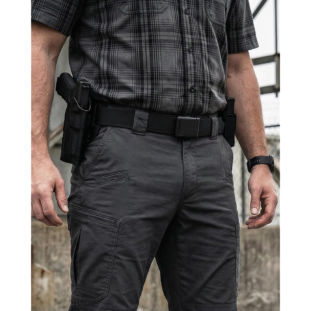 Chaoren Tactical Belt Men - 1.5" Stretch Work Belt With Zinc Alloy Buckle | Quick Release, Zinc Alloy Buckle, Heavy Duty, Stretchy Nylon, Military, Hiking, Edc, Emt, Ems
