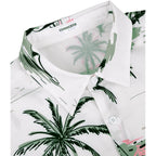 Comdecevis Men'S Hawaiian Floral Shirts Short Sleeve Button Down Tropical Summer Beach Shirts