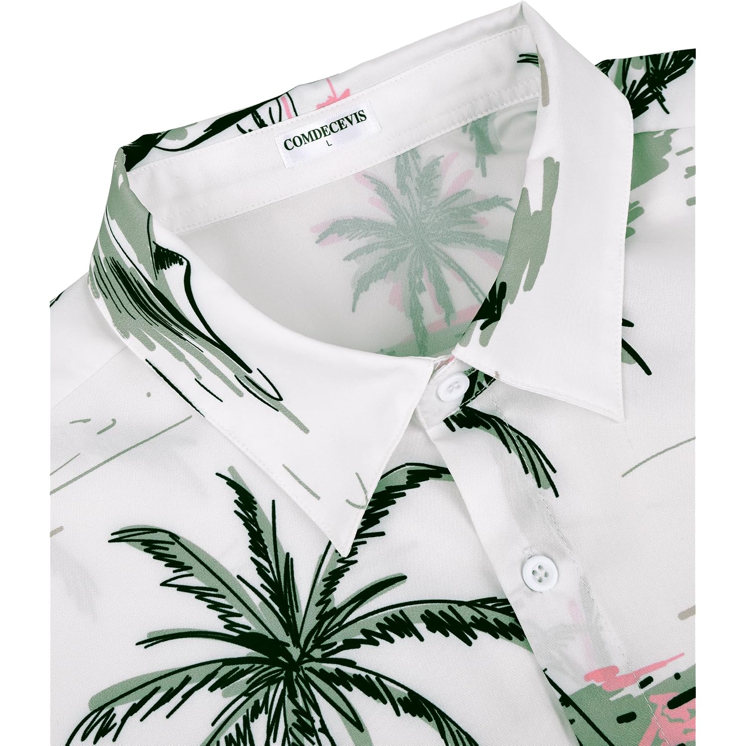 Comdecevis Men'S Hawaiian Floral Shirts Short Sleeve Button Down Tropical Summer Beach Shirts