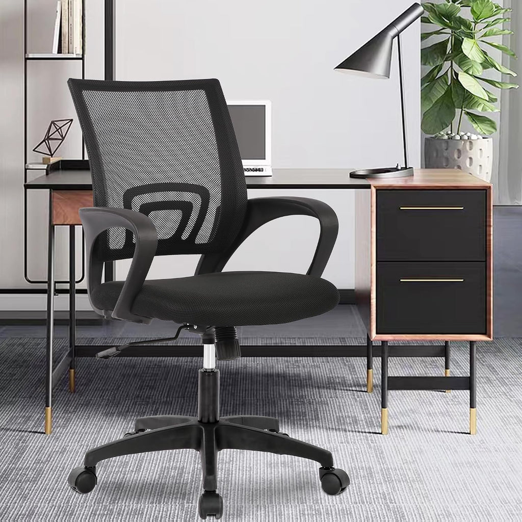 Paylesshere Home Office Chair Desk Computer Chair Adjustable Ergonomic Lumbar Support Armrest Executive With High Density Mesh 360 Degree Swivel Chair For Men Women Adults, Black