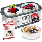 Ultimate Probiotic Yogurt Maker With Adjustable Time & Temperature Control, Make Trillions Of Probiotics For Better Gut Health, Two 1-Quart Containers For Larger Batches, Unlimited Lifetime Warranty