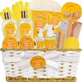 17-Piece Mothers Day Gifts For Women & Men, Almond Luxury Spa Gift Set Bath And Body Gift Basket Set Care Kit Face Skin Care Set, Bath & Body Care Set, Christmas, Valentines, Birthday, Anniversary
