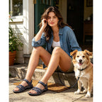 Shevalues Hiking Sandals For Women Comfortable Outdoor Walking Sport Sandal With Adjustable Straps And Arch Support