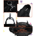 Large Ita Backpack Shoulder Tote Bag Crossbody Handbags With Insert,Kawaii Ita Purse,For Pin Display,Kpop Fan Anime (Pins Not Included) (Black)