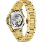 Bulova Ladies Automatic Marine Star, Gold-Tone Stainless Steel Case & Bracelet With Mother-Of-Pearl Dial (Style: 97P171)