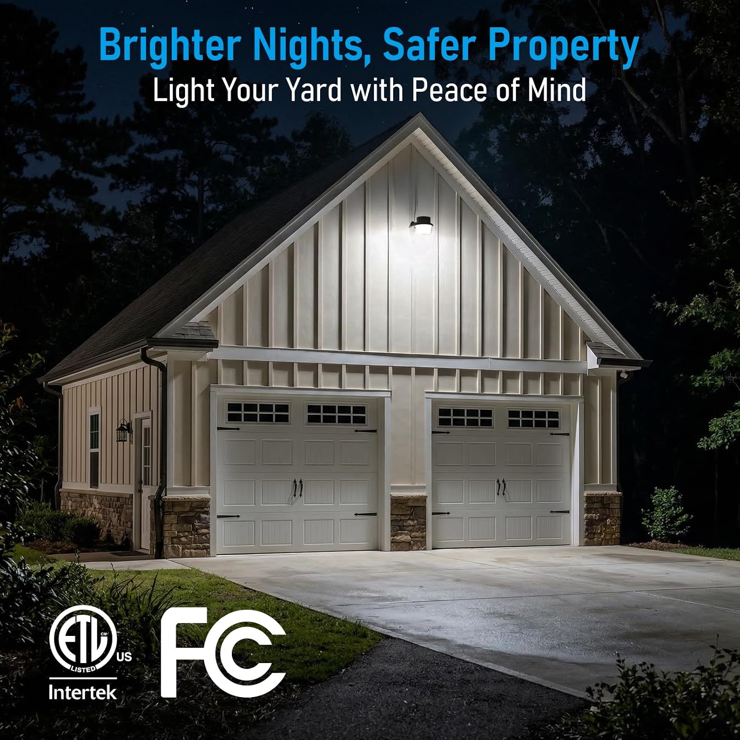 Torchstar Led Barn Light Dusk To Dawn Area Lights Aluminum 5000K Bronze | Outdoor Security Flood Lighting With Photocell, Etl & Fcc Listed, Ip65 Waterproof, 110-277V, Garage, Yard