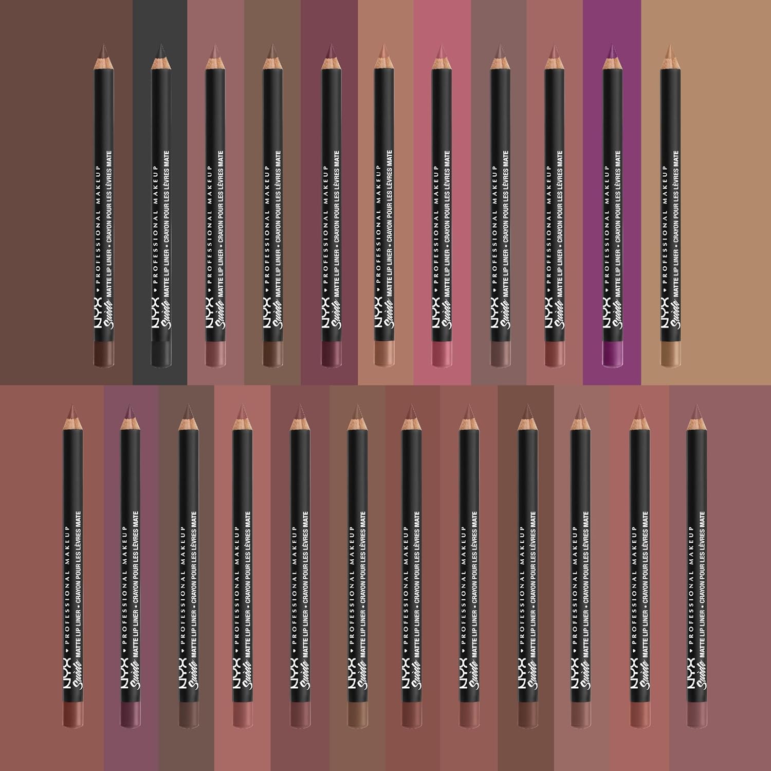 NYX PROFESSIONAL MAKEUP Suede Matte Lip Liner, Velvety-Smooth, Long-Lasting Formula For A Defined Lip Makeup Look - Moonwalk (Purple)