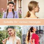 Ohcisp Boho Hair Ties, 20 Pcs Of 4 Styles Cute Bands For Thick Or Thin Hair, No Damage Elastic Bracelets, Brown Hair Accessories For Girls And Women
