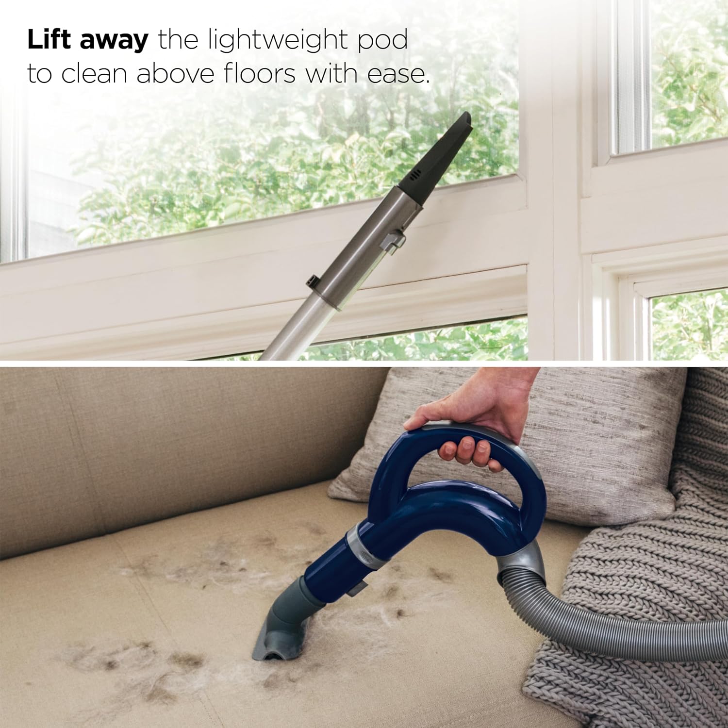 Shark Upright Vacuum Cleaner | Navigator Lift-Away Deluxe | Pet Hair, Carpet & Hard Floor Cleaning | Upholstery & Crevice Tool | Hepa Filter | Swivel Steering | Large Dust Cup Capacity | Blue | Nv360