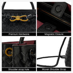 Woven Tote Bag for Women Leather Shoulder Handbag Designer Top Handle Purses