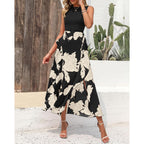 Btfbm Summer Dresses For Women 2026 Casual Spring Floral Sleeveless Ruffle Boho Cocktail Wedding Guest Party Midi Dress