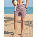 Tacvasen Men'S Corduroy Casual Shorts 6" Inseam For Summer Beach Vacation | Elastic Waist,Drawstring,Pockets,Corduroy Texture,Casual Fit 6 Inch Inseam,Lightweight Shorts For Summer Beach,Soft Lounging