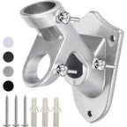 Flag Pole Holder For Outside House, Heavy Duty Flag Pole Mounting Bracket, Aluminum Metal Flagpole Mount With Stainless Hardware For Outdoor, Strong And Rust Proof, 1" Inner Diameter (Silver-1Pack)