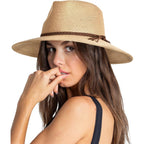 FURTALK Sun Hats for Women Summer Wide Brim UV UPF 80+ Panama Fedora Foldable Packable Straw Beach Hat