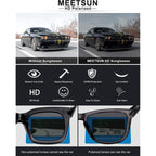 MEETSUN Polarized Sunglasses for Women Men Classic Retro Trendy Designer Style Ombre Brown Frame / Gradient Brown Lens