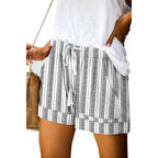 Womens Casual Drawstring Shorts Summer Elastic Waist Shorts Pocketed Pants