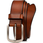 Wolfant 1.5" Top Full Grain Leather Belt For Men In Gift Box,100% Italian Real Solid Leather