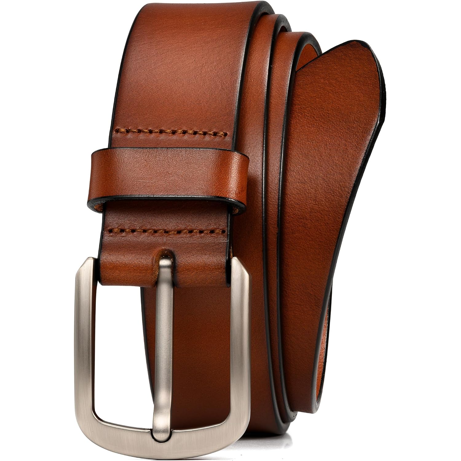 Wolfant 1.5" Top Full Grain Leather Belt For Men In Gift Box,100% Italian Real Solid Leather
