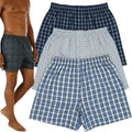 Tobeinstyle Men'S Pack Of 3 Or 6 Button Fly Loose Fit Tartan Plaid Boxer Shorts