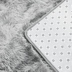 Deerhoo Large Shag Area Rugs 6 x 9, Tie-Dyed Plush Fuzzy Rug for Living Room, Ultra Soft Fluffy Furry Rugs for Bedroom, Indoor Carpet Nursery Rugs for Kids Room Home Decor, Light Grey